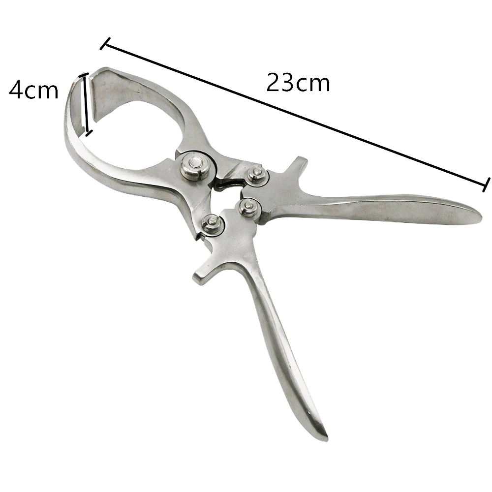 Bloodless Castration Clamp for Pigs Stainless Steel Castration Forceps Tools Veterinary Livestock Piglet Castrating Equipment