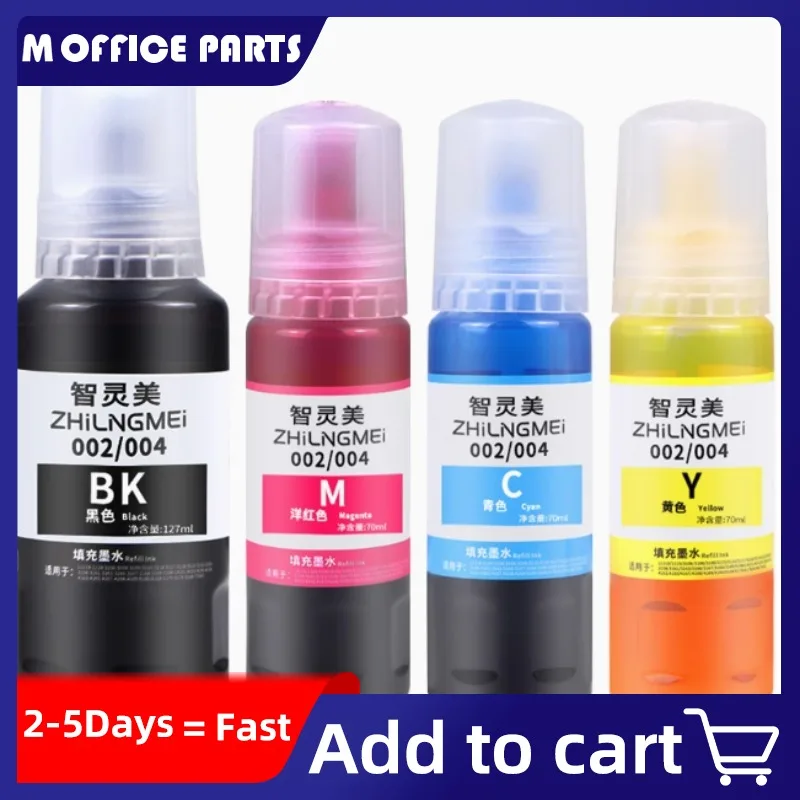 504 544 Printer Ink For Epson/epson 004 002 L3118 L4168 L4158 L3158 Printer L3119 Dye Ink Refill Ink For Ecotank