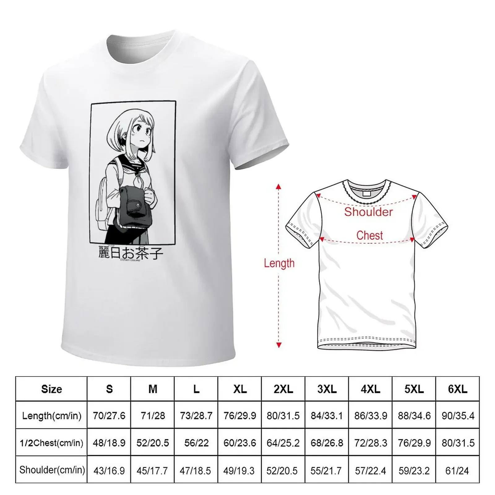 Uraraka Ochaco - My Hero Academia T-Shirt summer tops heavyweights new edition Men's clothing