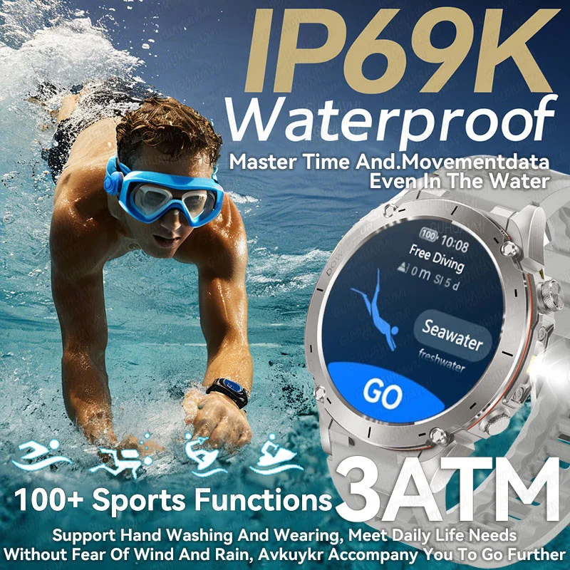 2025 For HUAWEI New Military Smart Watch Built-in GPS Compass Altimeter 10ATM Waterproof Sport Smartwatch Men Support Voice Call