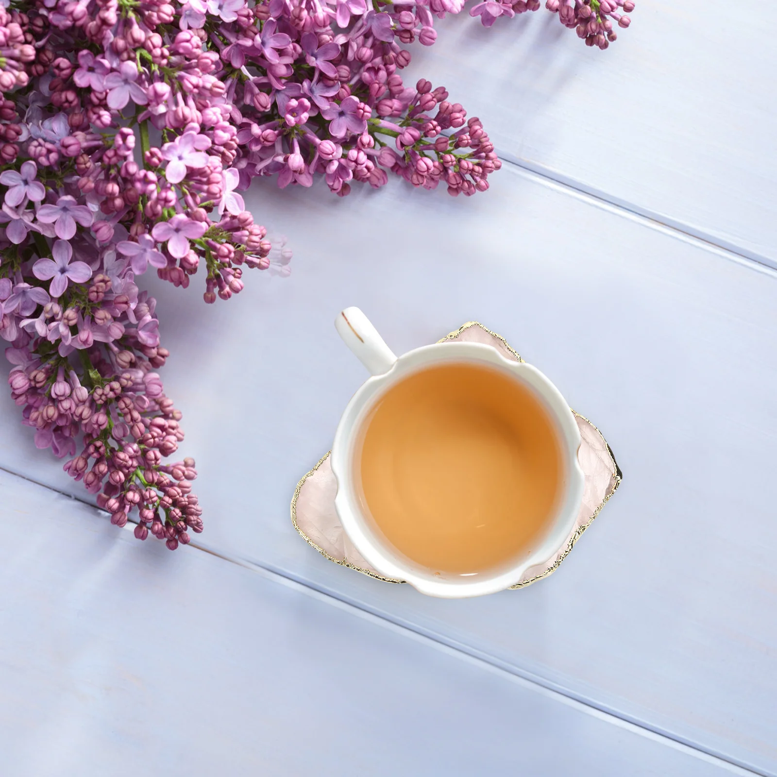 

Natural Pink Crystal Coaster Delicate Premium Cup Mat for Table Decor Home Party Festival Use Reusable Crystal Place Mat