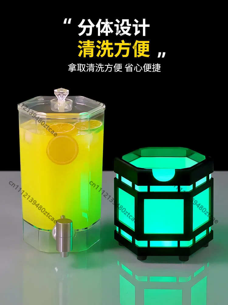 3L Colorful LED Beer Dispenser Tap Bar KTV Draft Cocktail Beverage Container