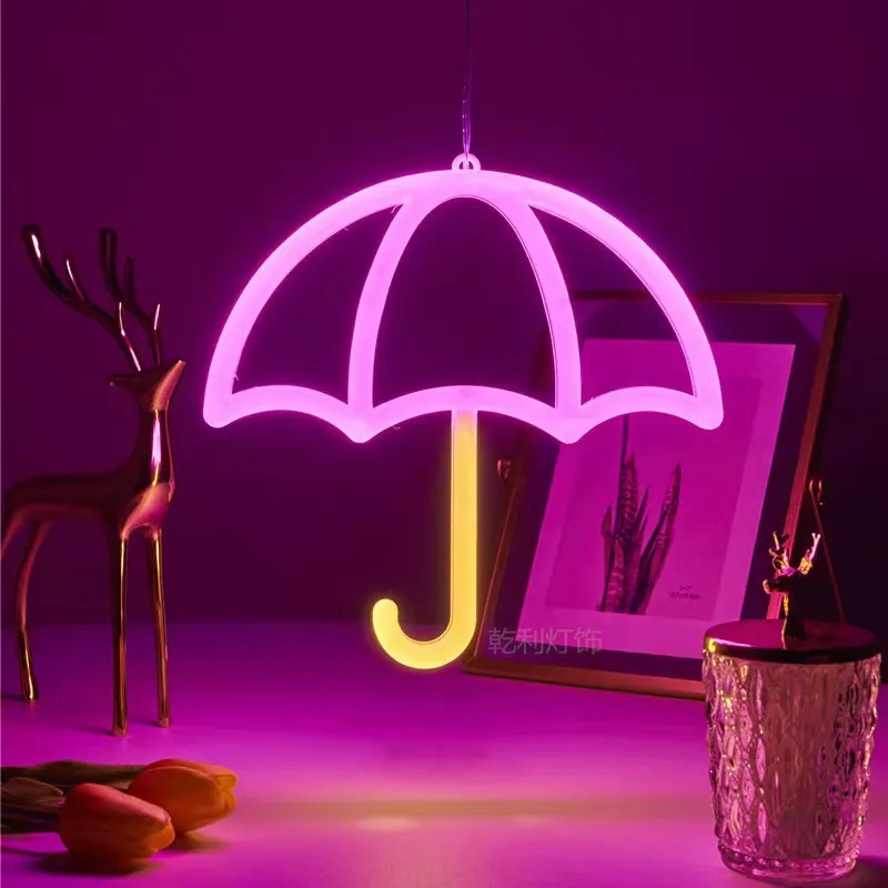 Umbrella Cloud And Moon LED Neon Light Neon Lights Sign For Wall Decor USB Powered LED lamp Bedroom Wedding Party Decoration