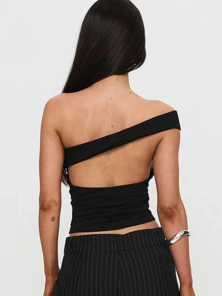 Soutien-gorge à col incliné pour femmes, sans bretelles, amissié, sexy