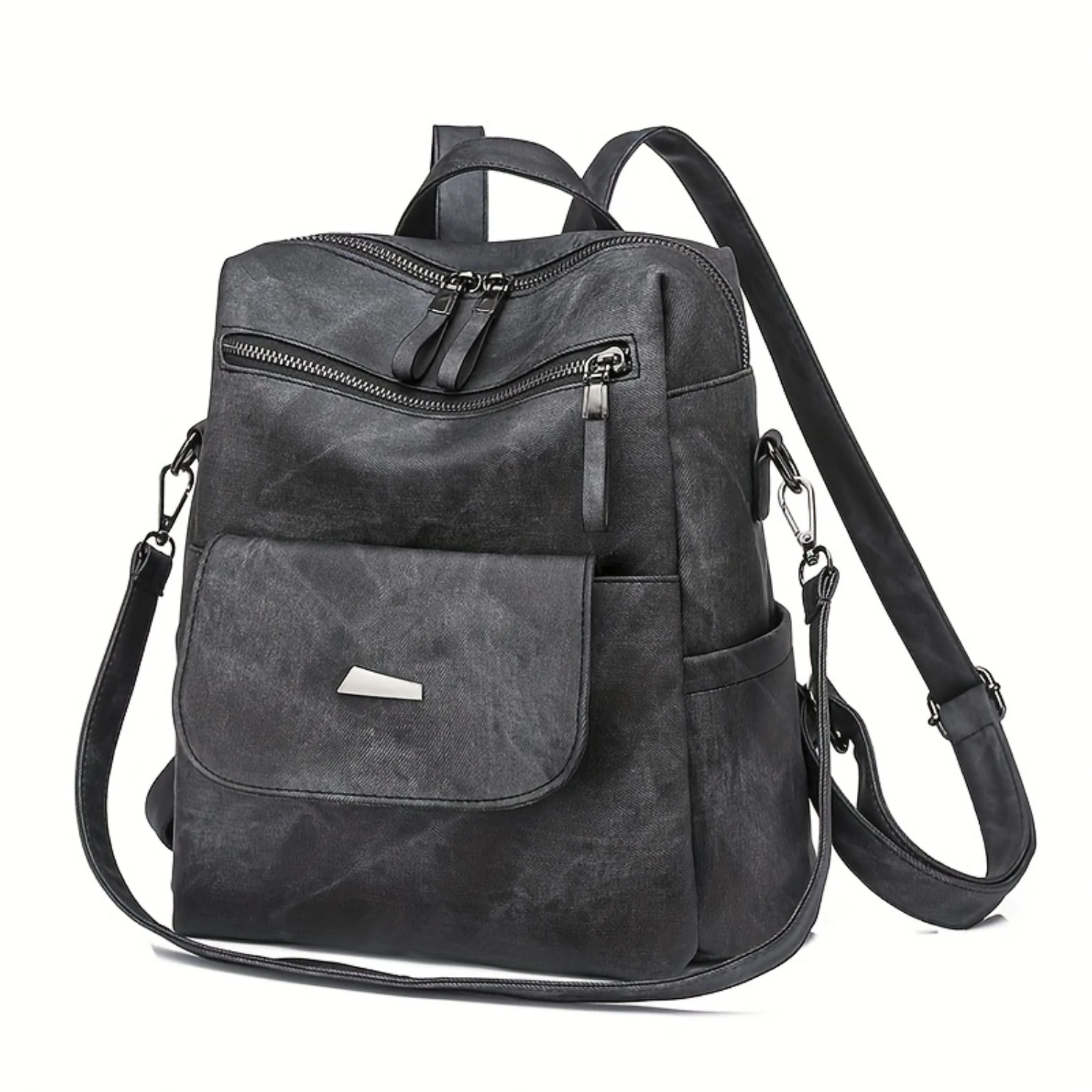 

Vintage Convertible Backpack Purse, Retro Anti-Theft School Bookbag, Casual Travel Daypack Knapsack Rucksack For Students Women