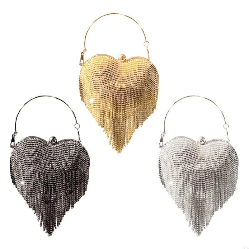 

Fashionable Women's Evening Bag Unique Shoulder Purse with Tassels Decorations 547A