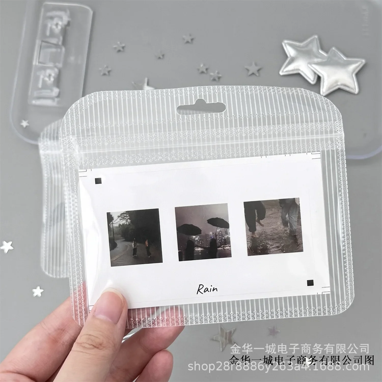 10Pcs Korean INS White Flower Grain Translucent Ziplock Bag Kpop Idol 3-Inch Photocard DIY Decor Packing Bag Girls Gift Package