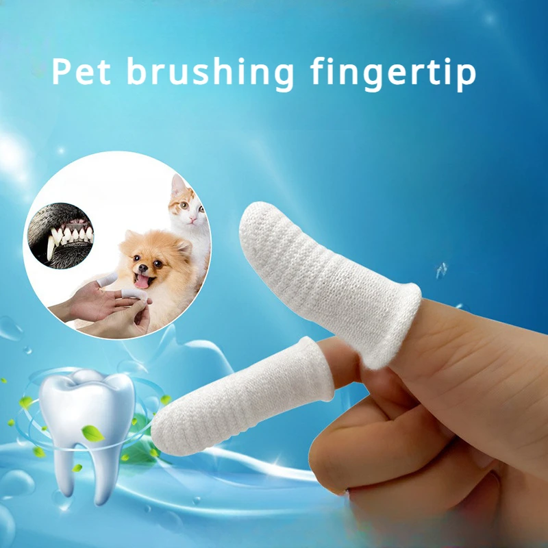 Pet Brushing Finger Muffs Dog Teeth Oral Cleaning Tools Kitten Finger Toothbrushes Care Products  Dog Items