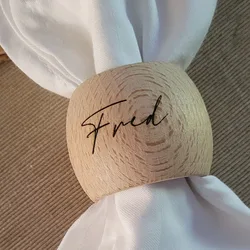 Personalized Wood Napkin ring,Wedding party Table Place setting,Napkin Ring Holder,Rustic Wedding Christmas Baptism Table Decor