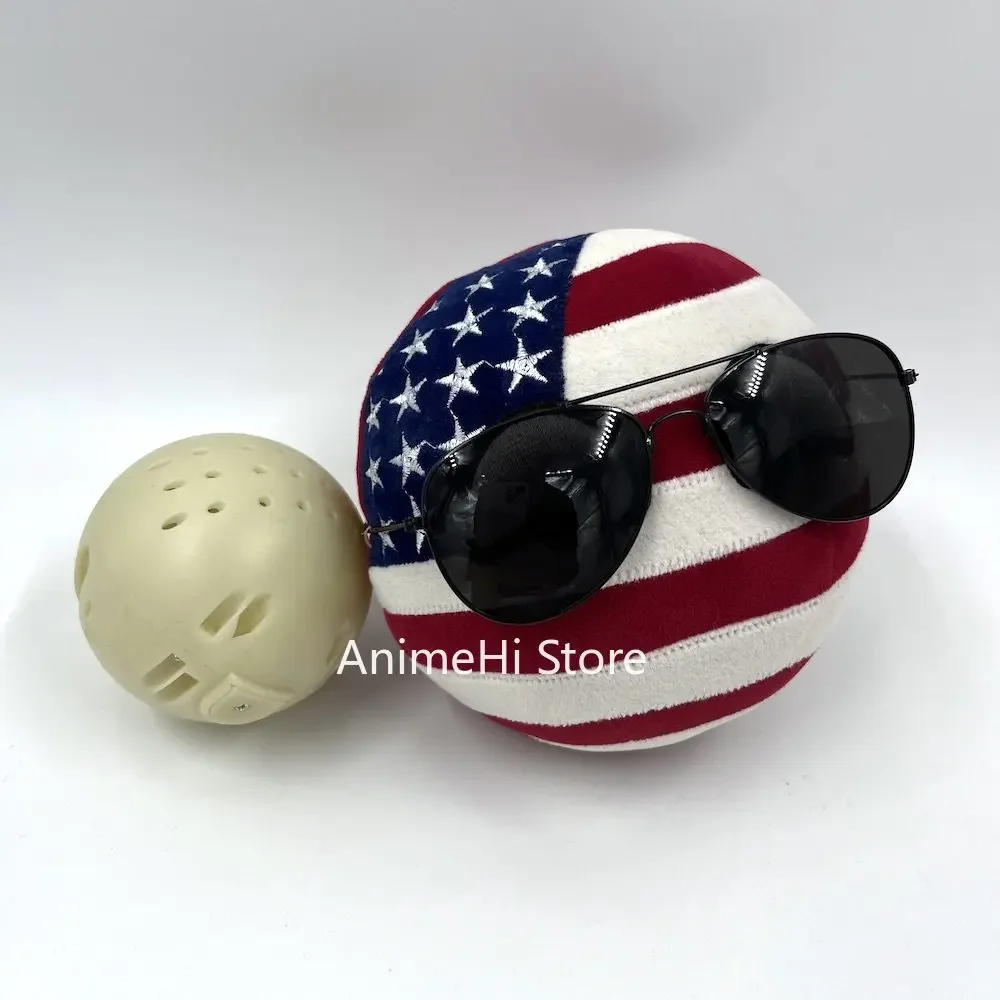 USABall AmericaBall Plush Doll America Country Balls Polandball USA CountryBall Song Singing Music Bouncing Ball Toy for Gift