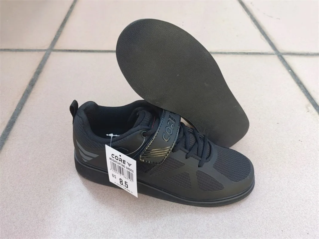 Zapatos de levantamiento de pesas para hombre, calzado deportivo de alta calidad para interiores, de diseñador, color negro, para gimnasio, novedad de 2024