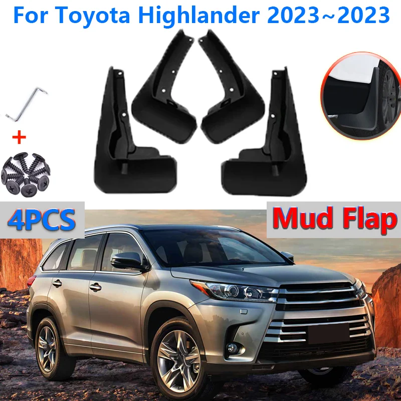

Car Mudflap for Toyota Highlander XU70 2020~2023 2021 2022 Mud Guard Mudguard Front Rear Wheels Fenders Auto Styling Accessories