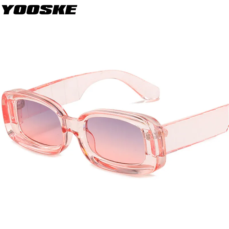 YOOSKE Brand Square Sunglasses Women Men Fashion Rectangle Yellow Sun Glasses Ladies Summer Outdoor Beach Goggles Shades UV400