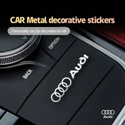 3D Metal Car Interior Dekoration Stickers Badges Auto Styling For AUDI TT A1 A3 A4 A5 A7 A8 Q3 Q5 Q7 B3 B9 B7 B5 B6 C6 V8 C5 C7