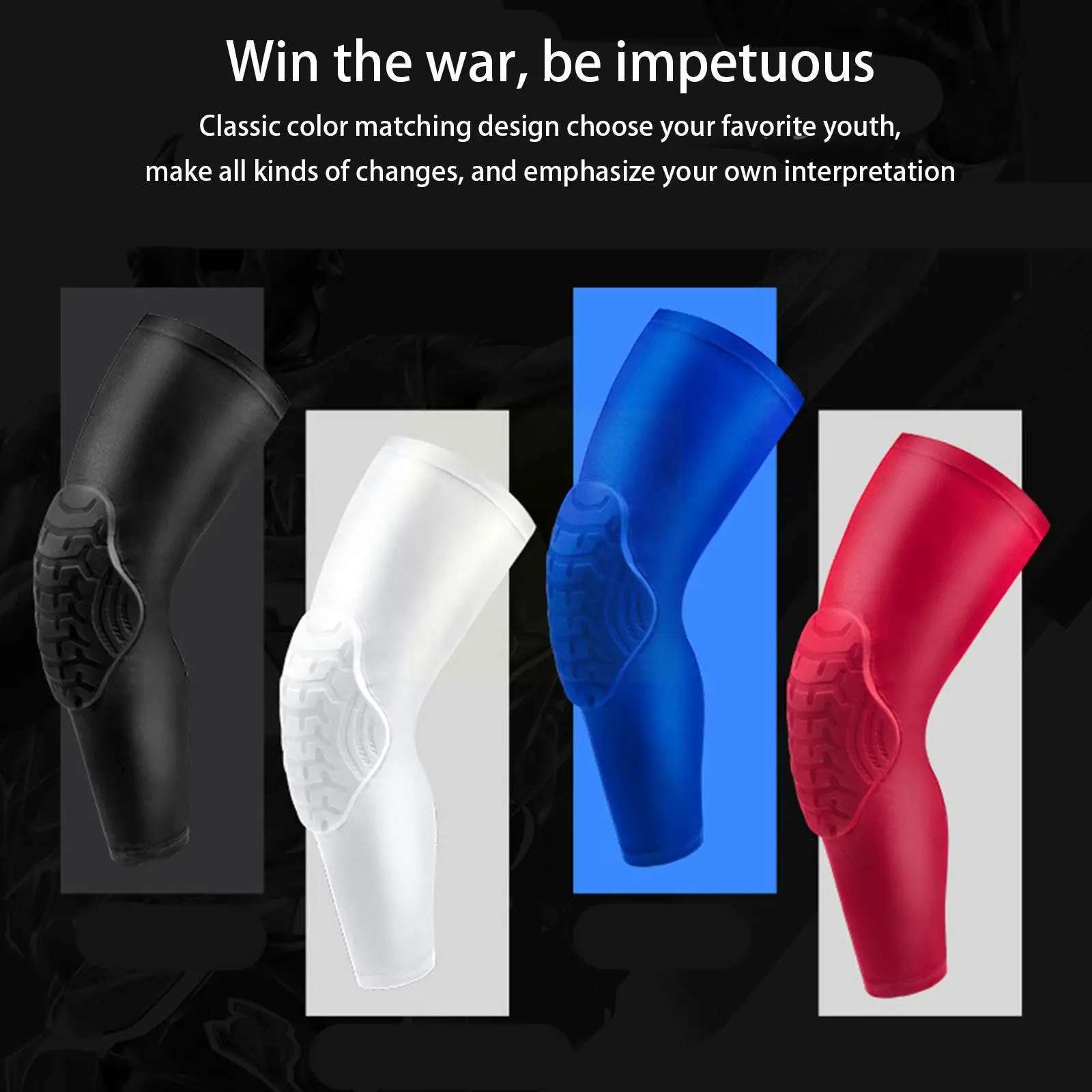 1PCS Basketball Knee Pads Protector Compression Sleeve Knee Brace Foam Brace Basketball Breathable Bandage