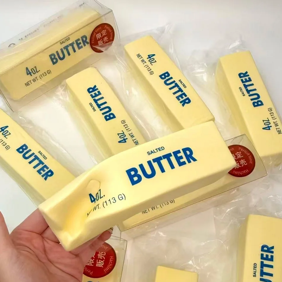 Butter-Squishy Langsam Aufsteigendes Quetschspielzeug, Weicher Dehnbarer Butter-Stick, Sensorisches Fidget-Spielzeug zur Stress- und Angstlinderung