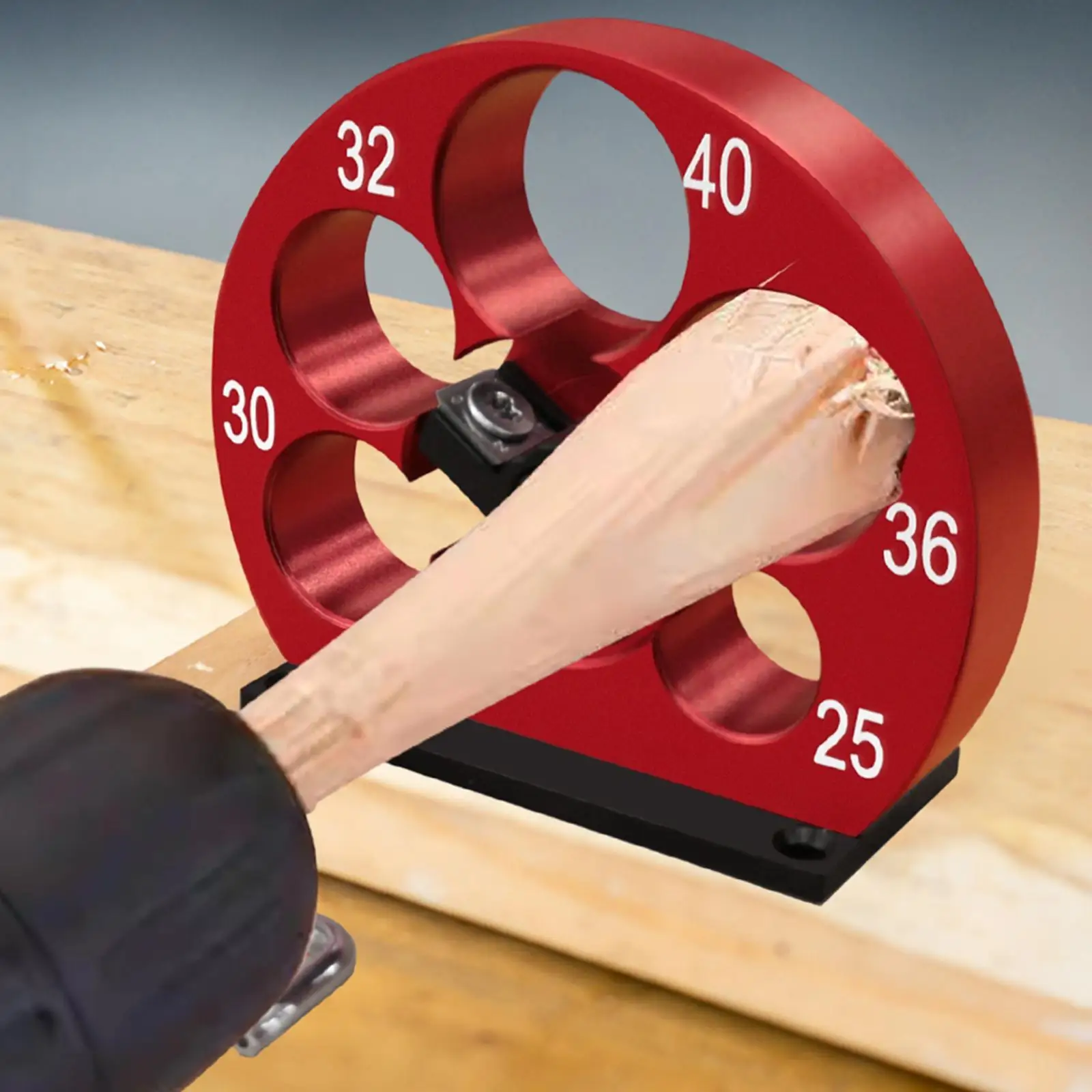 

Dowel Maker Jig Kit Wood Bar Turning Tool Compact Accessories 5 Holes DIY