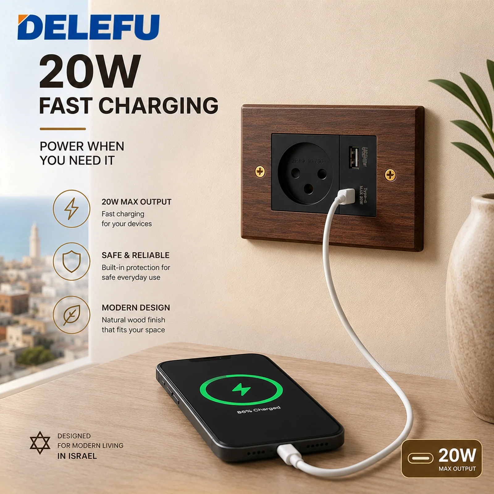 DELEFU Interruptor de Pared de - Home Decor Outlet reseña y precio
