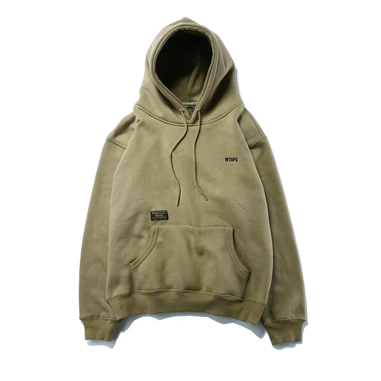 Fashion Brand Madness Wtaps Yu Wenle Pullover Hoodie Men's Casual Loose Autumn and Winter Youth Fleece-lined Hooded T-shirt