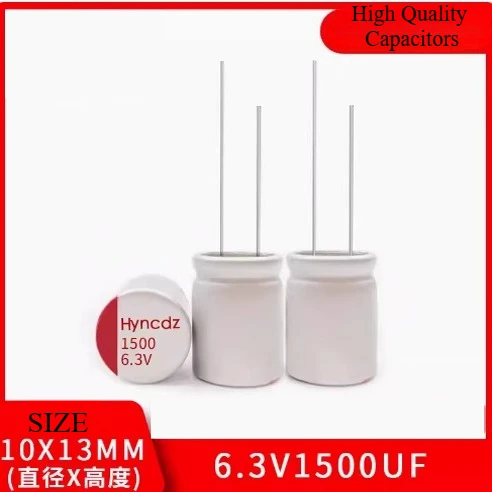 

2Pcs 6.3V1500UF 10X12 aluminum shell graphics card solid state capacitor blue font 1500uf/6.3v