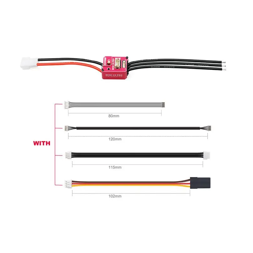 

Rocket RC MINI28 Pro 30A Sensored Brushless ESC 2S Lipo Bec 6V/7.4V Speed Controller Rc 1/24 1/28 Car Module