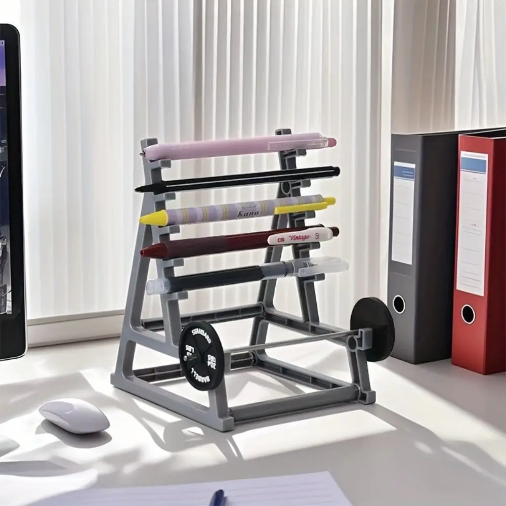 Stationery Storage Fitness Themed Barbell Rack Pen Rack Stylish Decor Desk Organizer Pen Holder Gift Giving