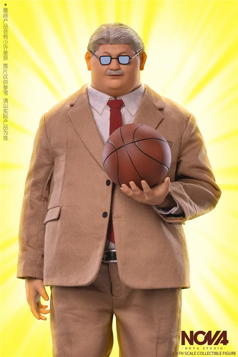 NOVA Studio 1/6 Slam Dunk White-haired Ghost Coach Anzai Soldier Model Full Set 12'' Action Figure In Stock For Fans Collection