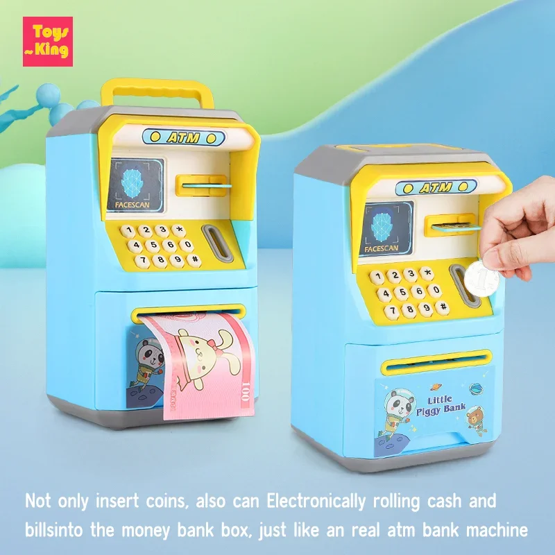 محاكاة التعرف على الوجه ألعاب المصرفية كلمة المرور آلة الصراف الآلي لعب الأطفال منزل اللعب توفير المال صندوق العملات المعدنية مع أغنية الموسيقى #2