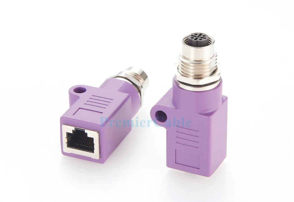 Profinet M12 4-Pin D-Code auf RJ45 Cat5 Ethernet-Durchgangsbuchse Schottmontage Rundsteckverbinder für EtherCAT, Sensor – Detail 6