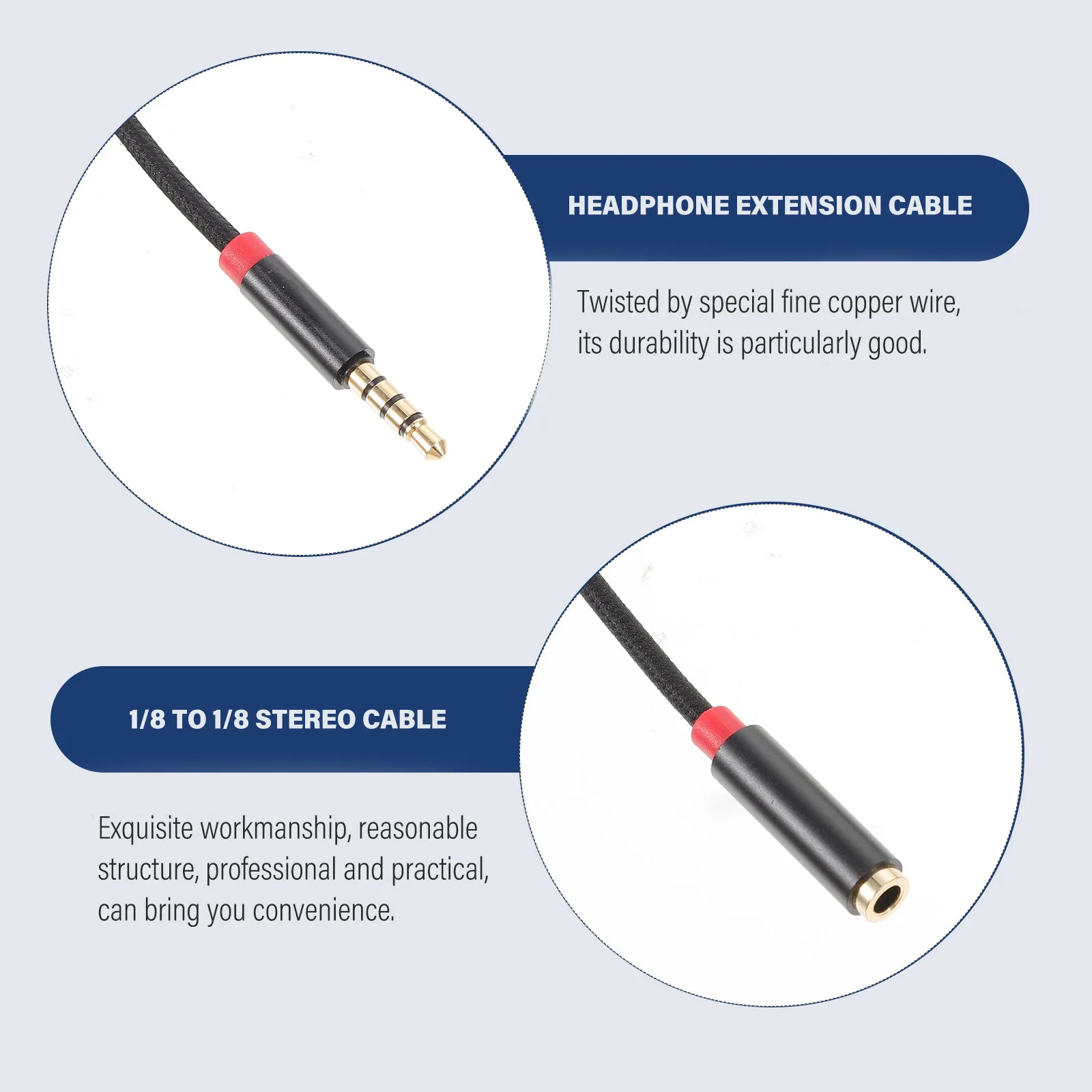 Headphone Extension Cable 2M Male to Female 3.5mm Audio Cable Professional Balanced Microphone Line for Mixer Amplifier Aux