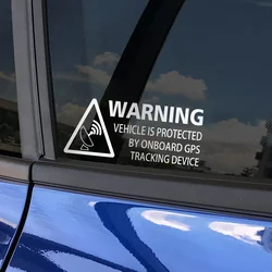 Warning On Board Sticker Car Truck GPS Tracking Device Sign Vinyl Decals Vehicle Van Taxi Boat Safety Anti Theft Protected