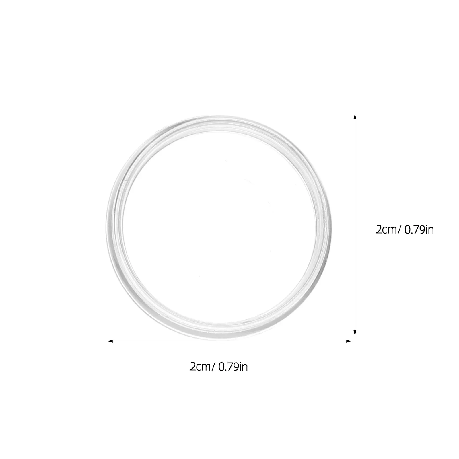 100Pcs Transparent Loose Leaf Binder Rings Plastic Detachable Book Clips for School Office Document Note Organization