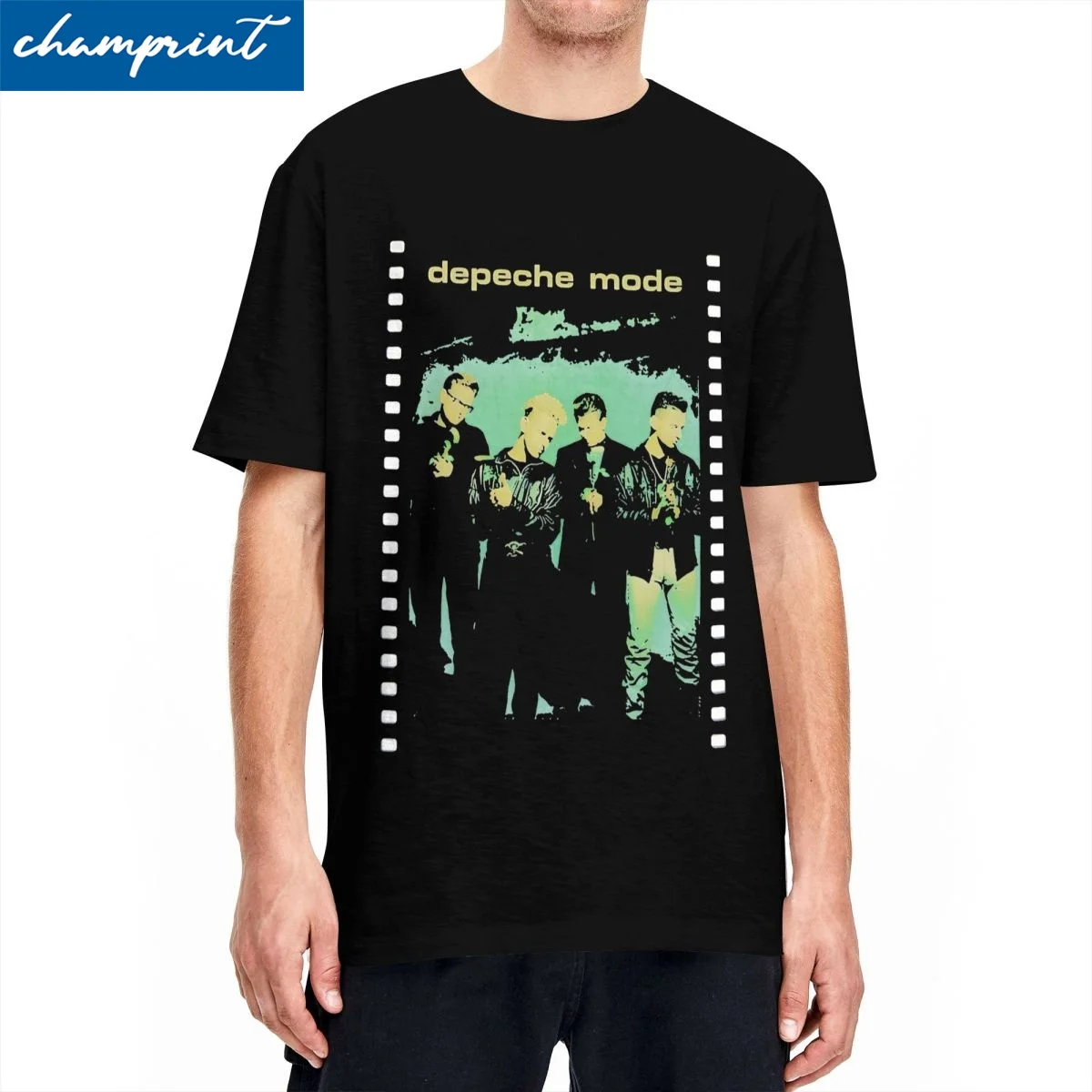 Depeches Mode T Shirts for Men Women Cotton Novelty T-Shirts Round Collar The Musician Mode Live Tour Tees Short Sleeve Clothing