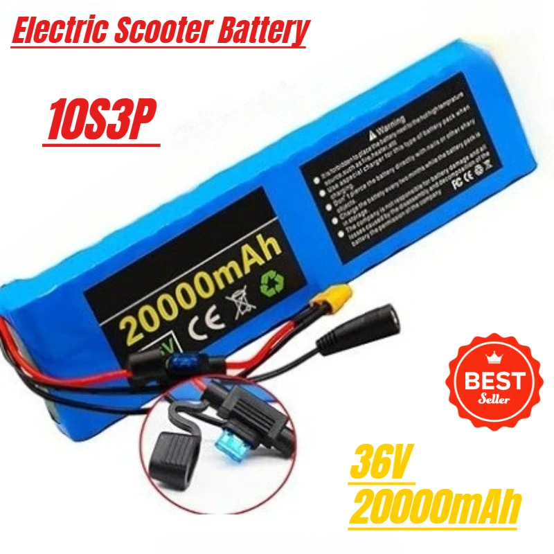 

10S3P 36V 20Ah 18650 Lithium-ion Battery 500W for Electric Scooter Battery