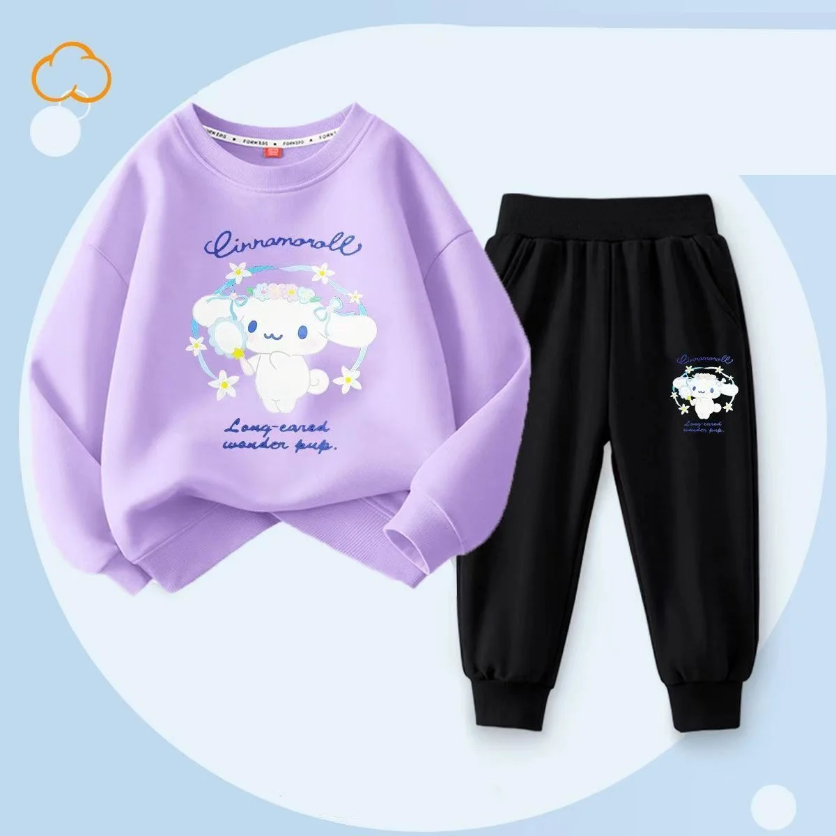 Autumn Kid Clothes Set Children Girl Cartoon Printed Sweatshirts Pullover Top And Pants Suit Baby Girls Long Sleeve Tracksuit