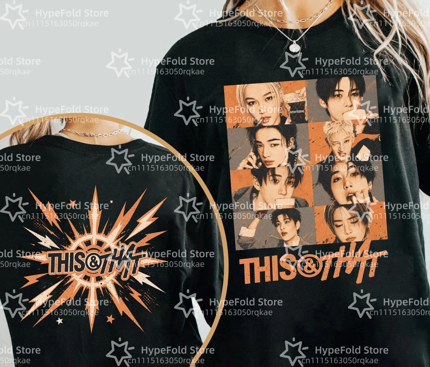 This and That T-Shirt 2026 KPOP Konzert Sport Casual T-Shirt Fan-Geschenk Streetwear Minimalistisches Casual Kurzarm Damen T-Shirt – Detail 3