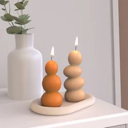 Diy candle special-shaped cobblestone candle shooting props with hand ceremony plaster scented candle silicone mold
