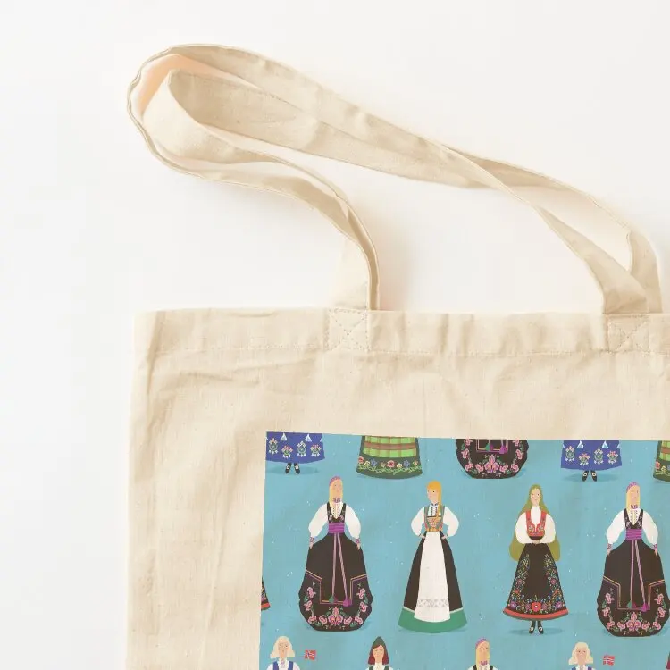 حقيبة حمل للفتيات من بلوناد النرويجية، أكياس تسوق قابلة لإعادة الاستخدام، حقيبة صديقة للبيئة قابلة للطي وقابلة لإعادة الاستخدام، حقائب بقالة للنساء #3