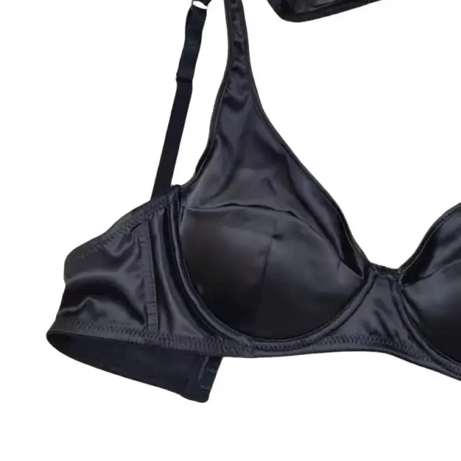

KUCLUT gathered bra set underwear thin comfortable non-marking large breasts show small push up lingerie briefs suit