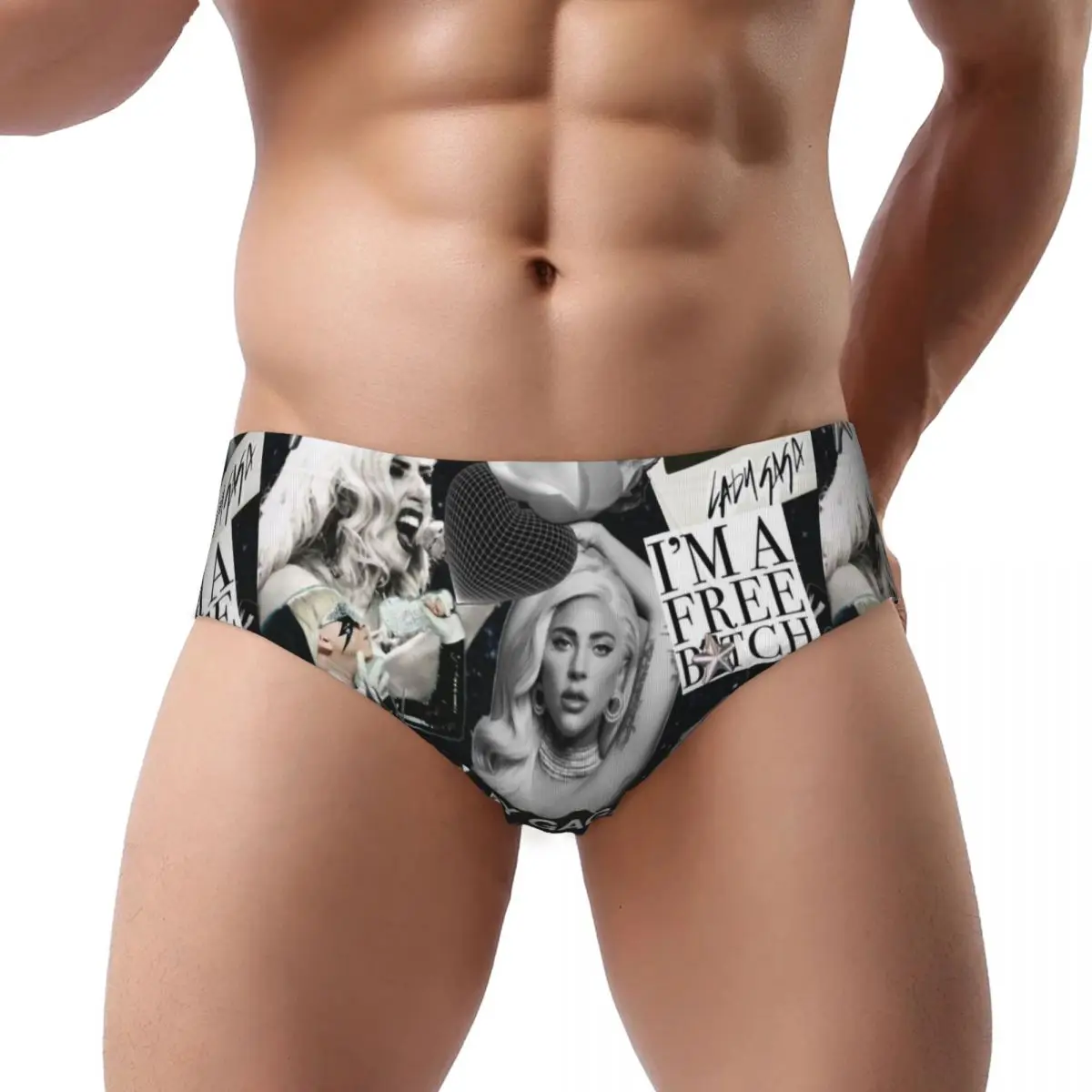 

Мужские трусы Lady Gaga Mayhem на заказ, мужские короткие трусы, мужское комфортное нижнее белье, трусы