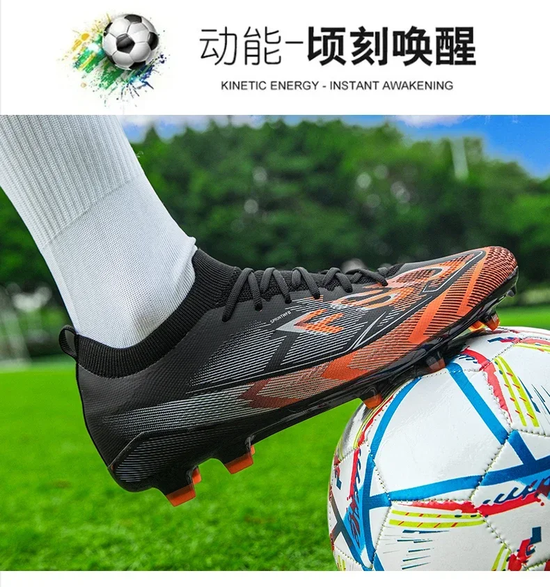Neue Herren Fußballschuhe FG Ultraleichte Fußballstiefel Outdoor-Trainingsschuhe Fußballspiel Lange Stollen Rutschfeste Stollenschuhe Dropshipping – Detail 15