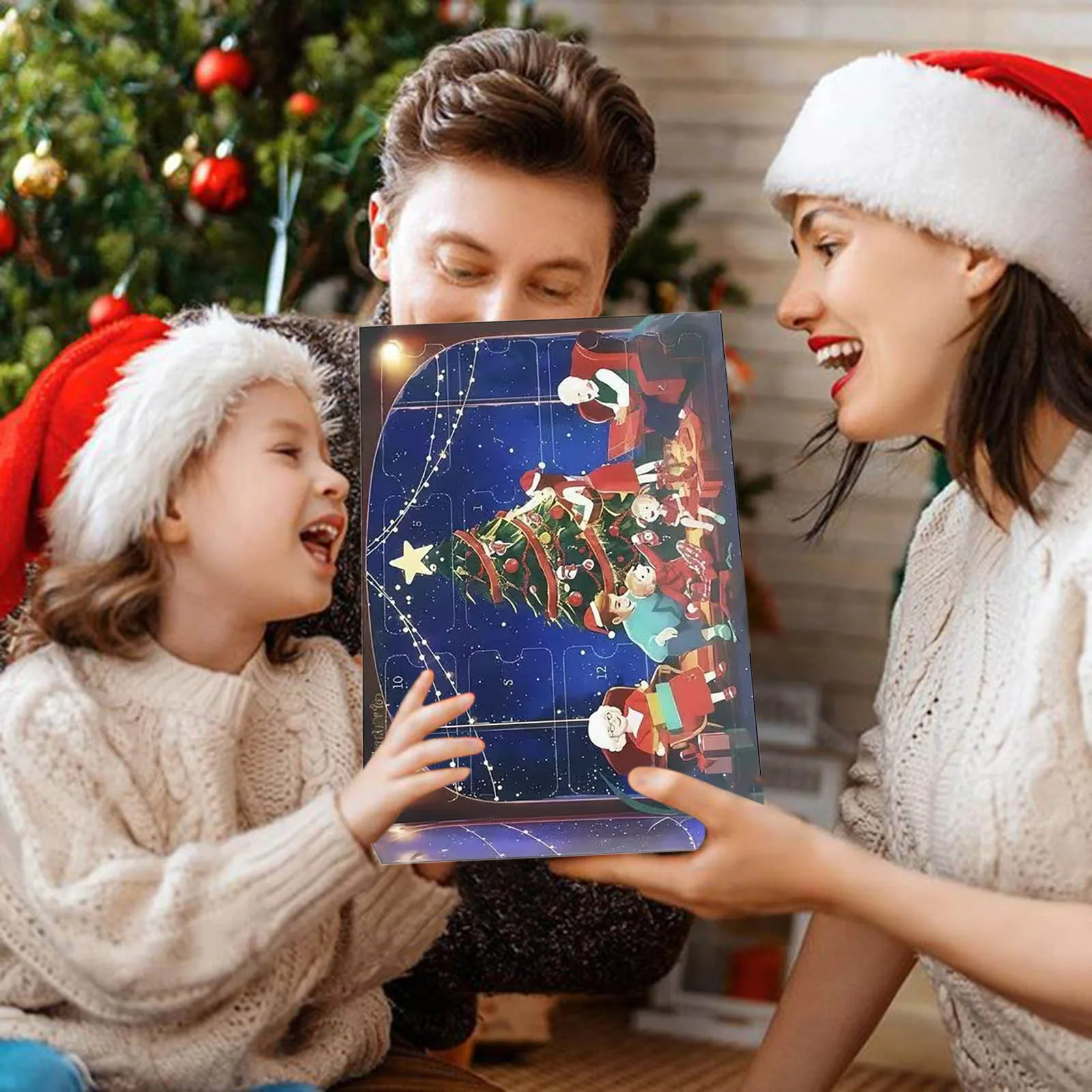 Calendrier de Noël compte à rebours pour enfants chocolat 12/24 paires chaussettes de Noël calendrier de l'Avent lunettes d'heure pour enfants brossage des dents