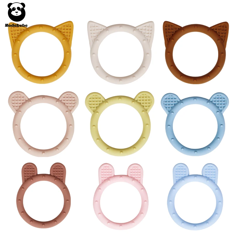 

Modabebe New Babies Teethers Silicone Teething Ring Cartoon Cute Shape Baby Chewing Teether BPA Free Kids Teething Toy