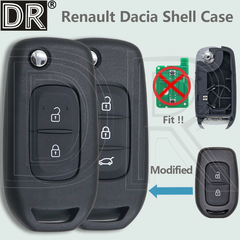 

DR Car Key Modified Shell Case Only Support CWTWE1G0003 For Renault Dacia Symbole Logan Sandero Trafic Lodgy Dokker Duster