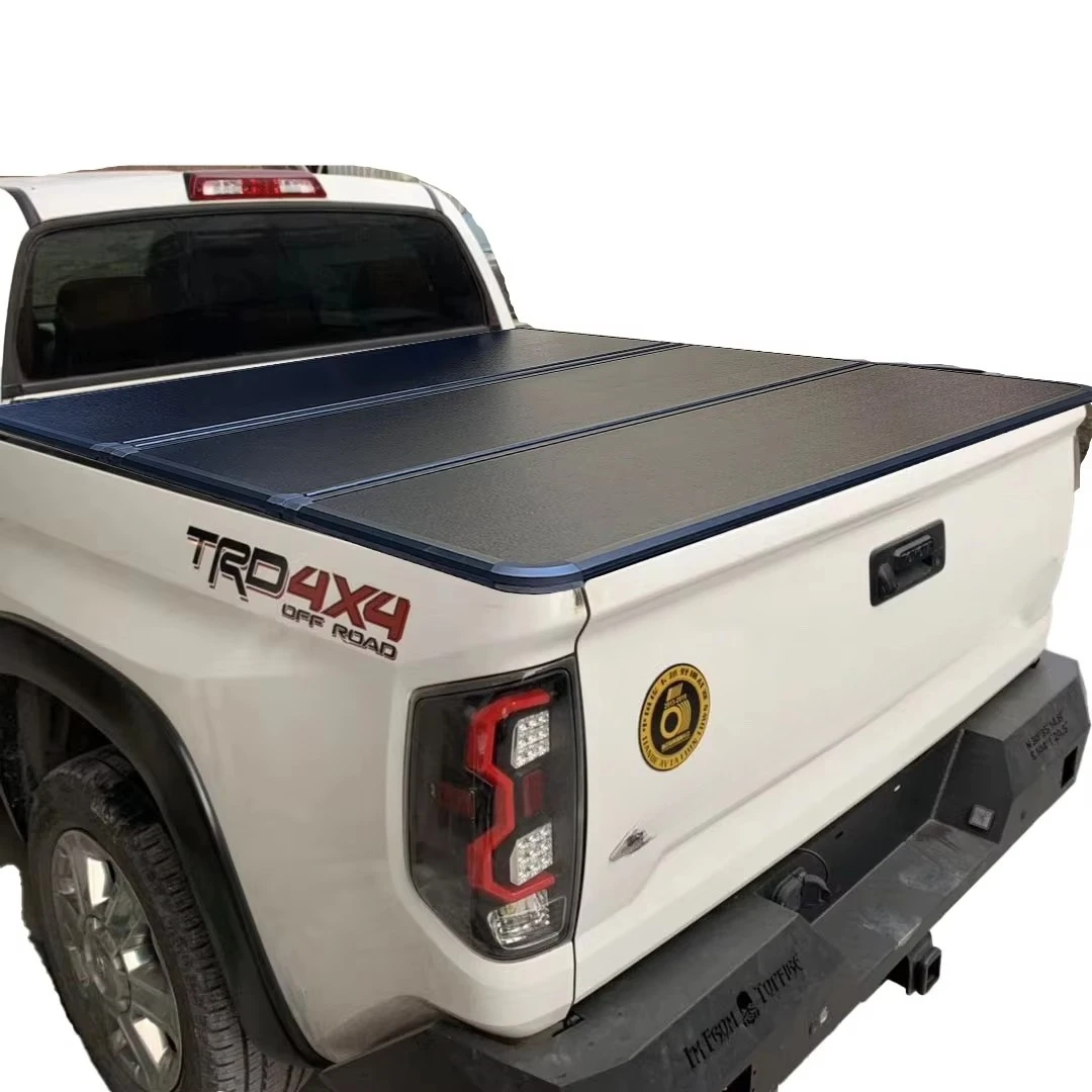 

Tri Fold Hard Folding Tonneau Cover Pickup Truck Bed Covers for Hilux Vigo Revo Tacoma Tundra