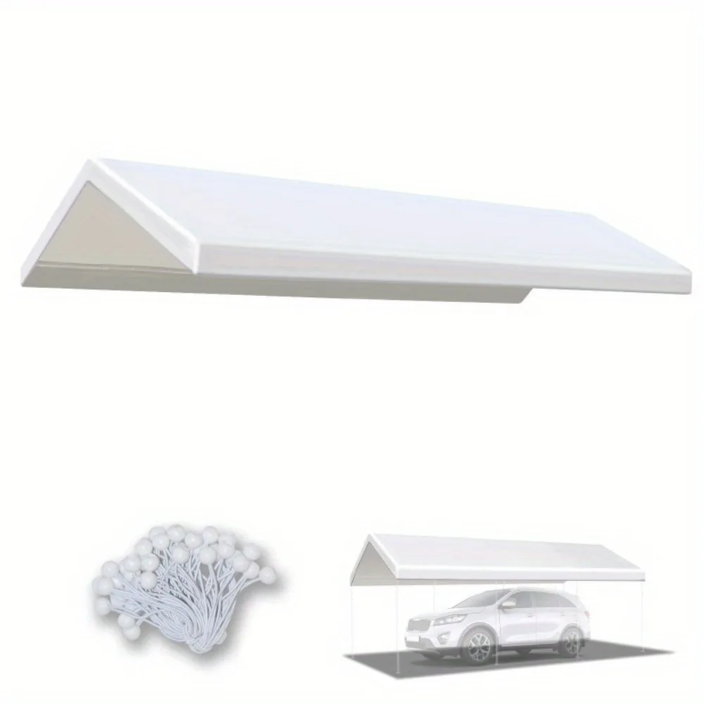 

10 x 20 ft Upgraded Carport Car Canopy Garage Shelter Party Tent w Bungee Balls for Car Tent Top Garage Shelter Cover