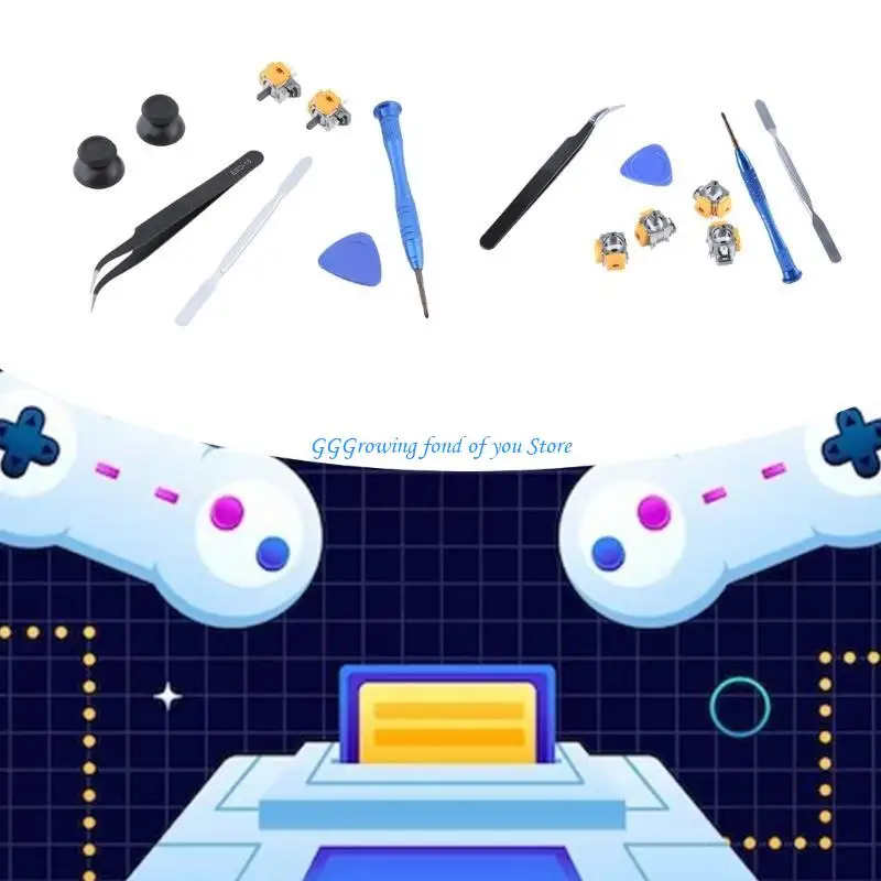 

H9EB 8Pcs/set Analog Upgraded Set Replacement Accessories for P5 Game Controller Improve Game Control Experience