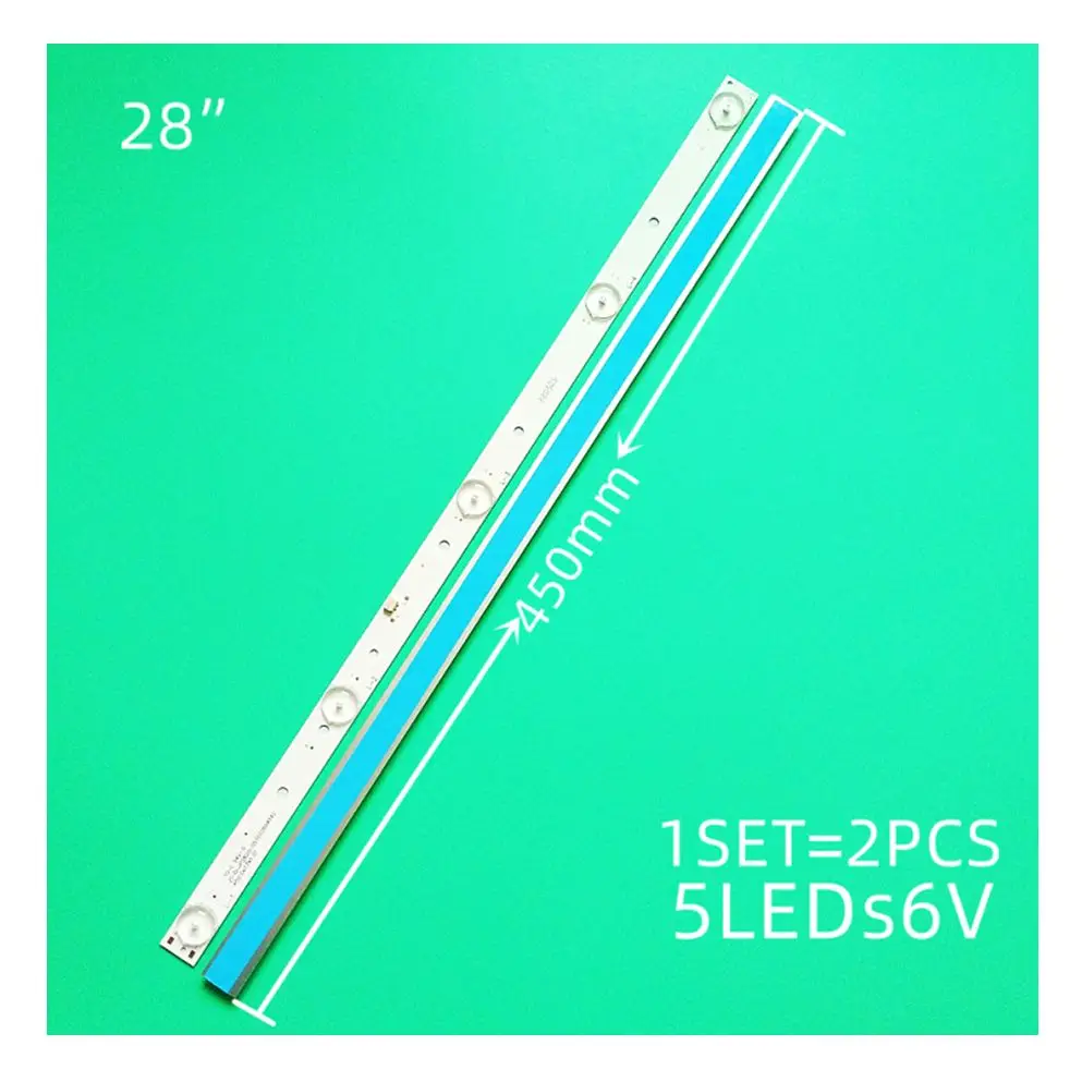 New 30pcs/lot 450mm 5 LEDs for 28