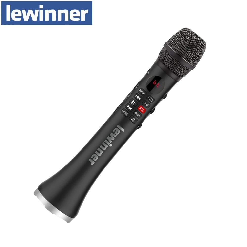 Lewinner L-699 Wireless Microphone 20W Bluetooth Handheld Portable For Music Professional Speaker Player Singing Recorder Mic