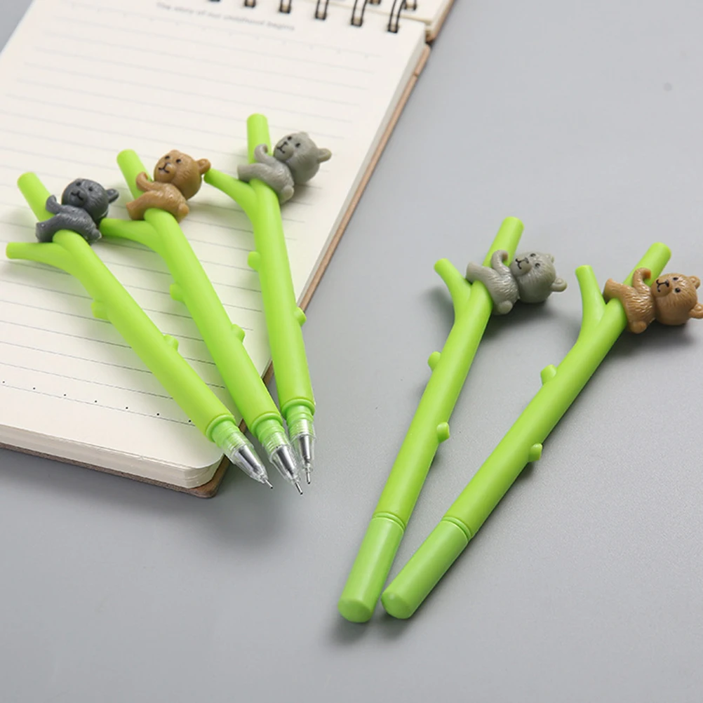

12pcs Cartoon Gel Pen Colored Shell 0.5mm Black and Blue Ink Pens DIY Japanese Office Stationery and School Supplies (